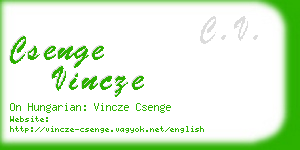csenge vincze business card
